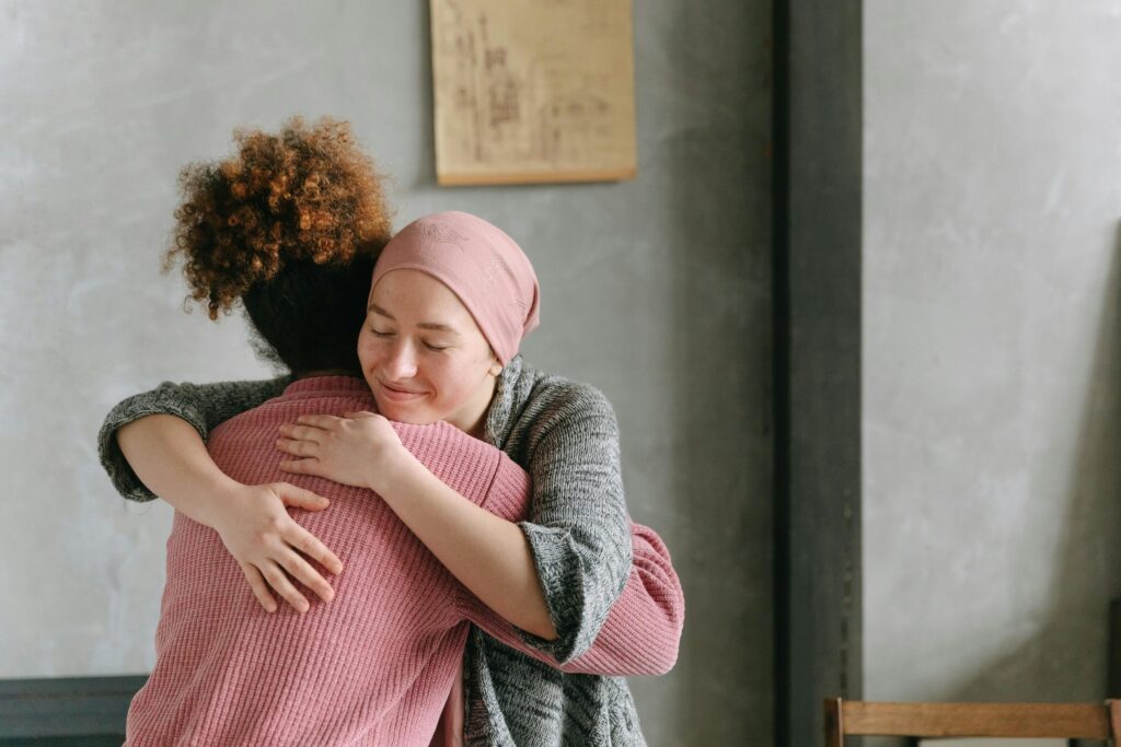Woman Hugging Her Case Manager